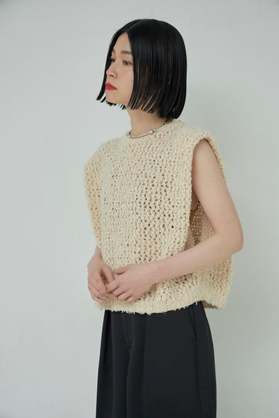 画像をギャラリービューアに読み込む, Frayed Yarn Square Pullover
