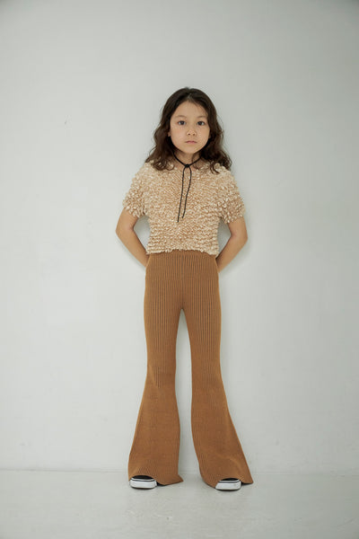 画像をギャラリービューアに読み込む, Kids Rib Knit Bell Bottoms
