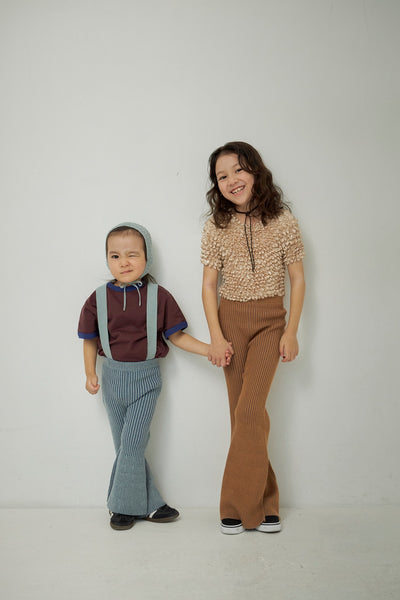画像をギャラリービューアに読み込む, Kids Rib Knit Bell Bottoms
