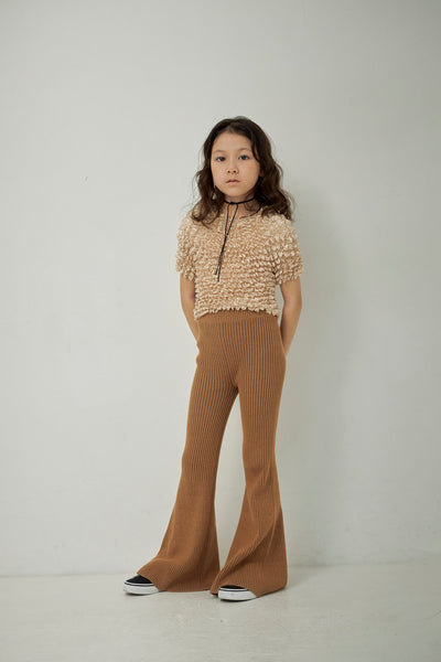 画像をギャラリービューアに読み込む, Kids Rib Knit Bell Bottoms
