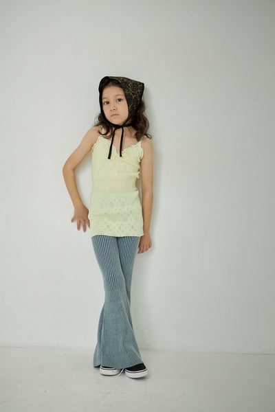 画像をギャラリービューアに読み込む, Kids Rib Knit Bell Bottoms
