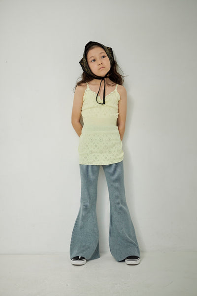 画像をギャラリービューアに読み込む, Kids Rib Knit Bell Bottoms
