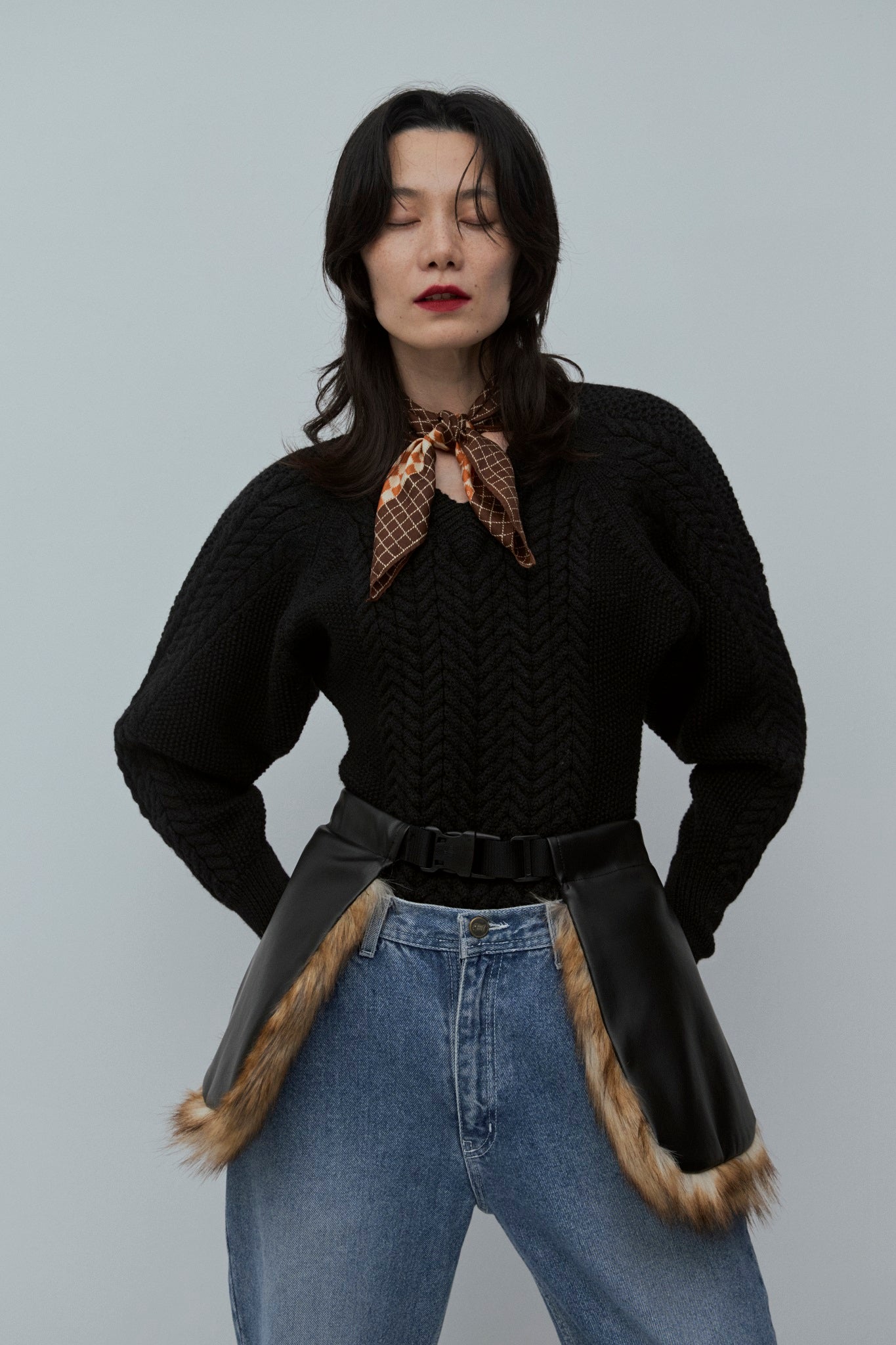 Double Craft Fur Bag – Mediam