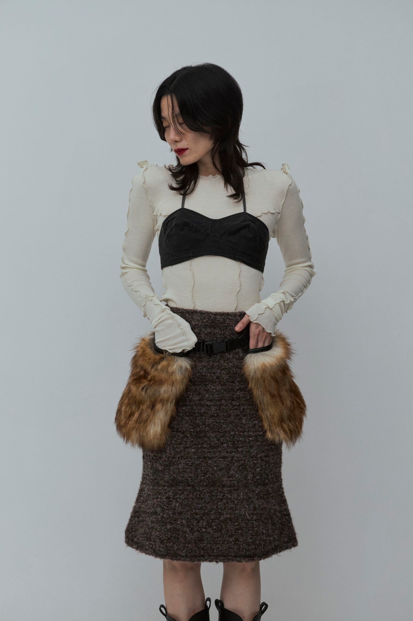 Double Craft Fur Bag – Mediam