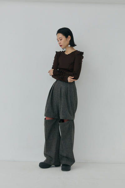 画像をギャラリービューアに読み込む, Check Removable Pants - Glen Check
