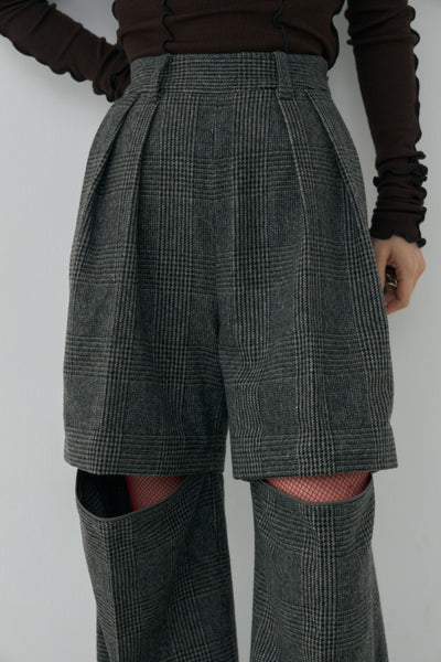 画像をギャラリービューアに読み込む, Check Removable Pants - Glen Check
