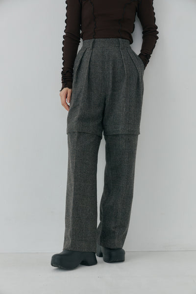 画像をギャラリービューアに読み込む, Check Removable Pants - Glen Check
