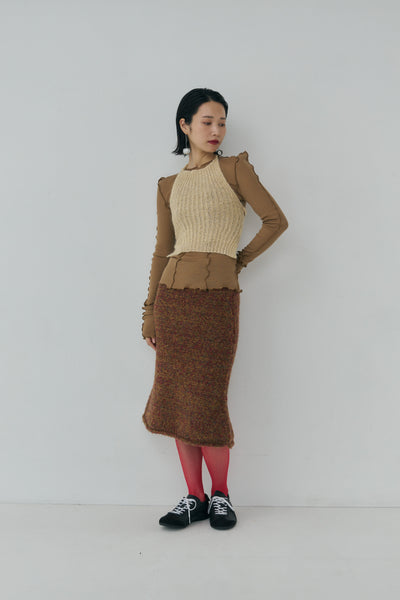 Load image into Gallery viewer, Melange Mohair Halter Top

