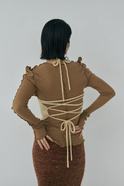 Load image into Gallery viewer, Melange Mohair Halter Top
