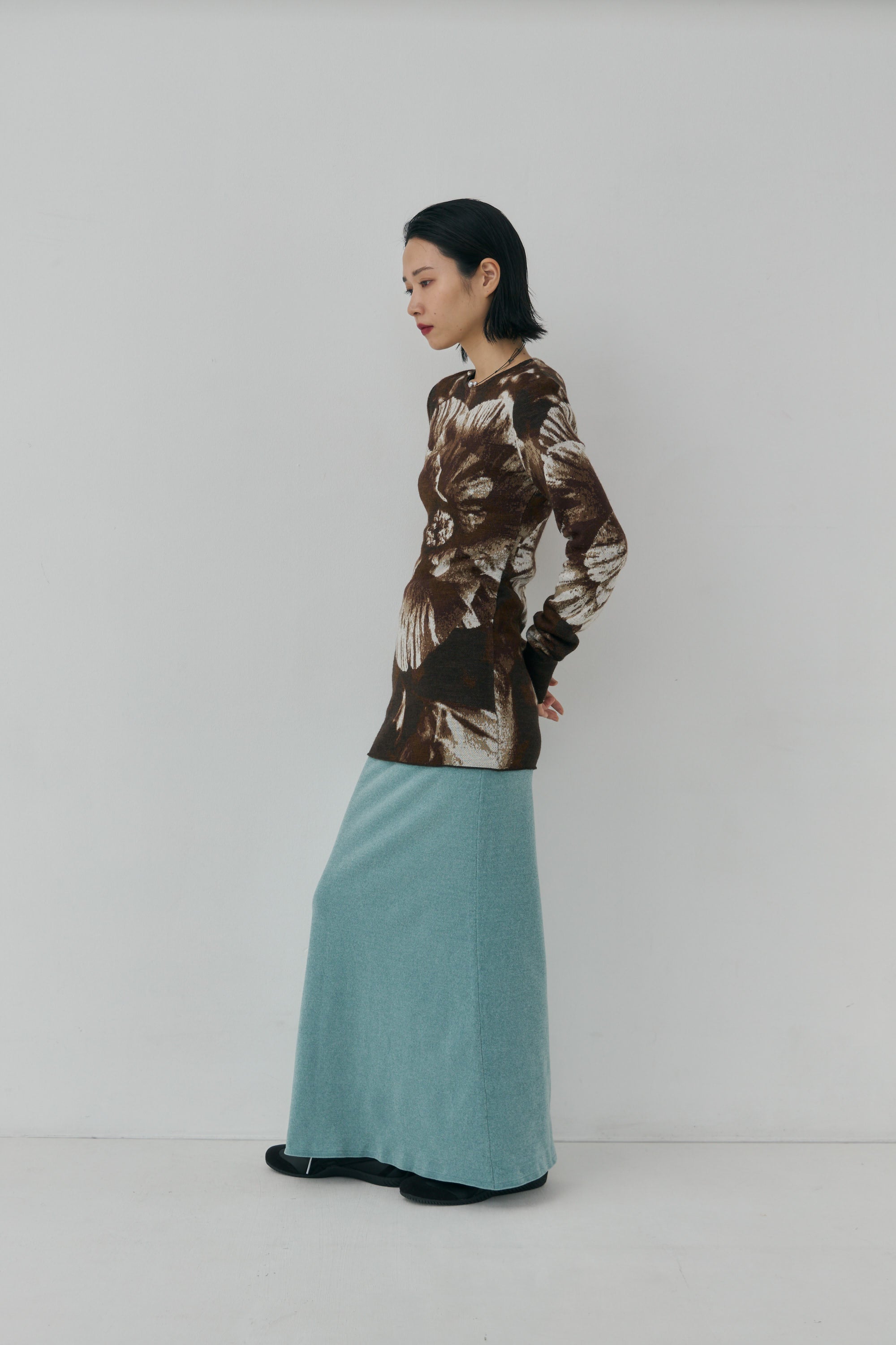 Photo Knit Pullover - B – Mediam