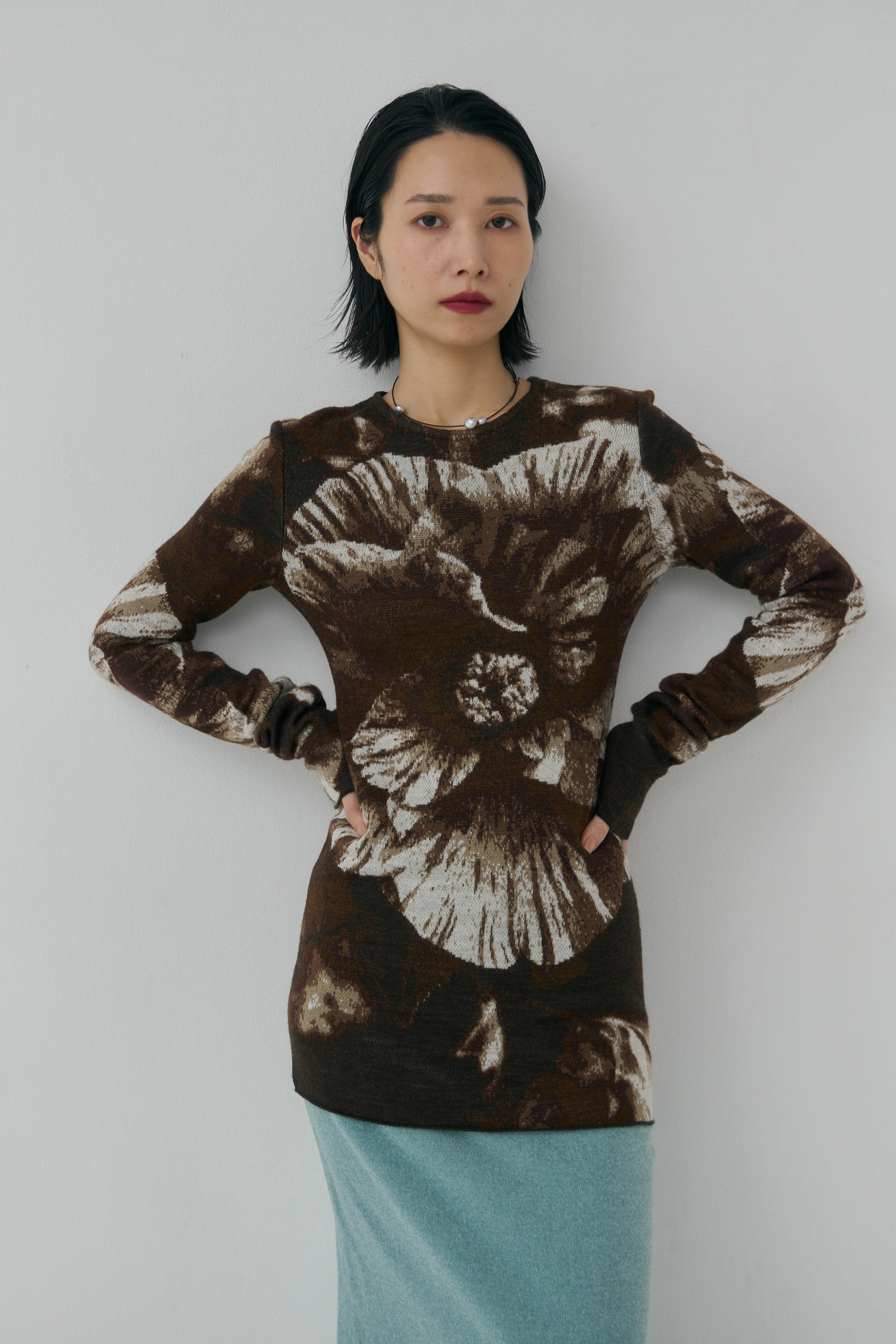 Photo Knit Pullover - B – Mediam