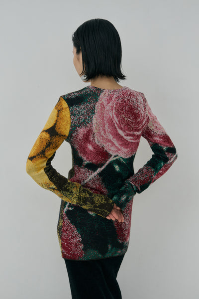画像をギャラリービューアに読み込む, Photo Knit Pullover - A
