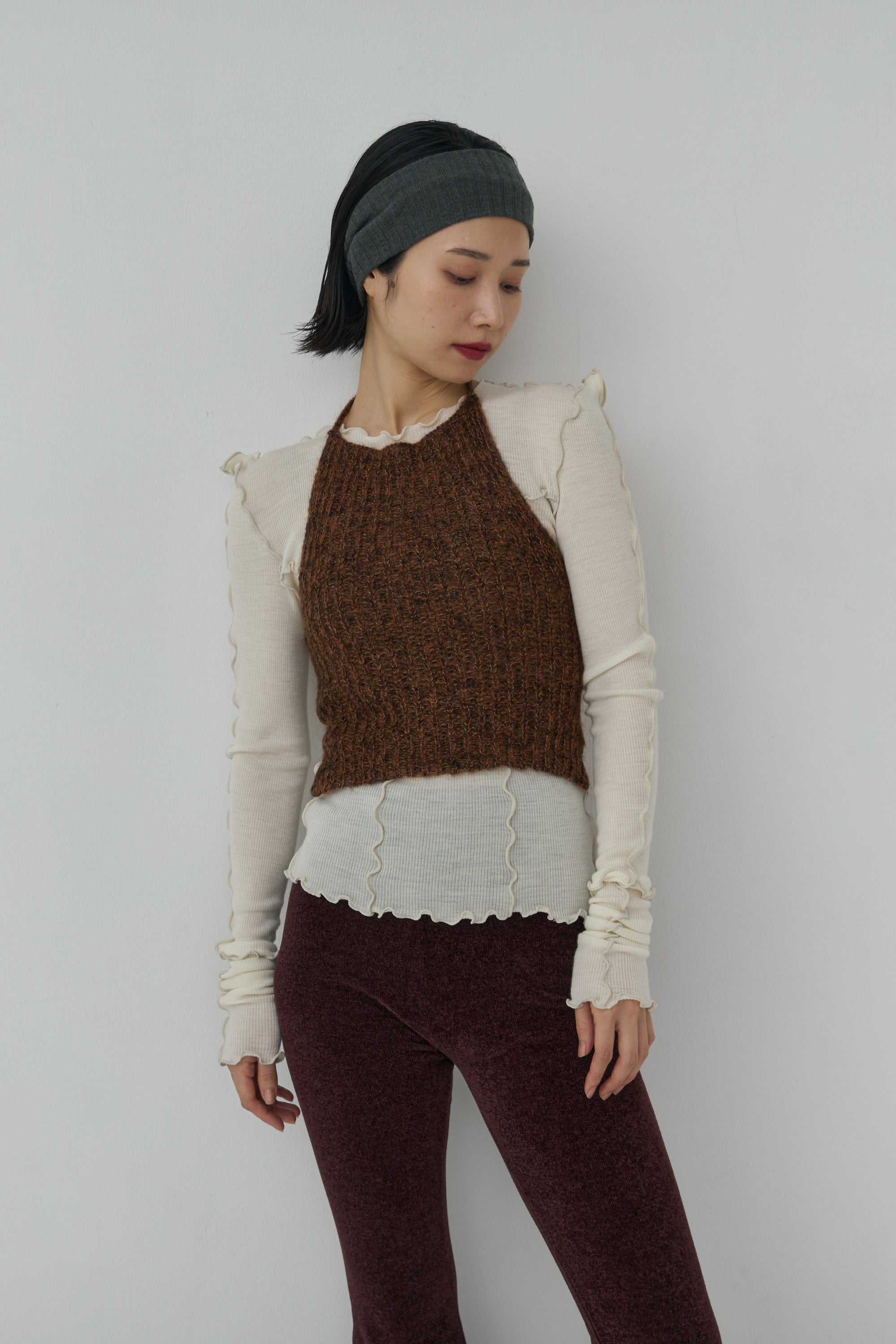 Melange Mohair Halter Top – Mediam