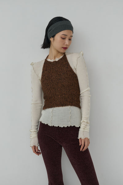 Load image into Gallery viewer, Melange Mohair Halter Top
