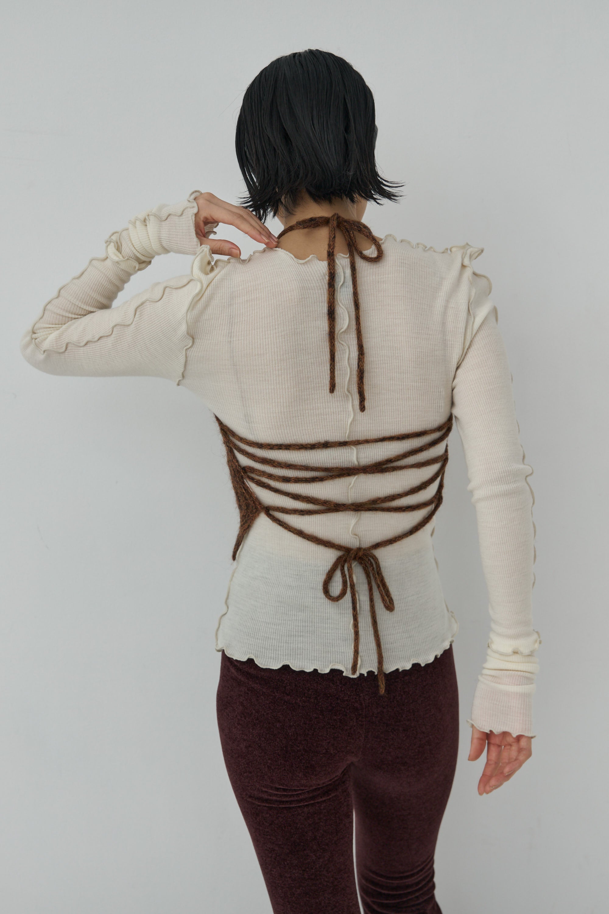 Melange Mohair Halter Top – Mediam