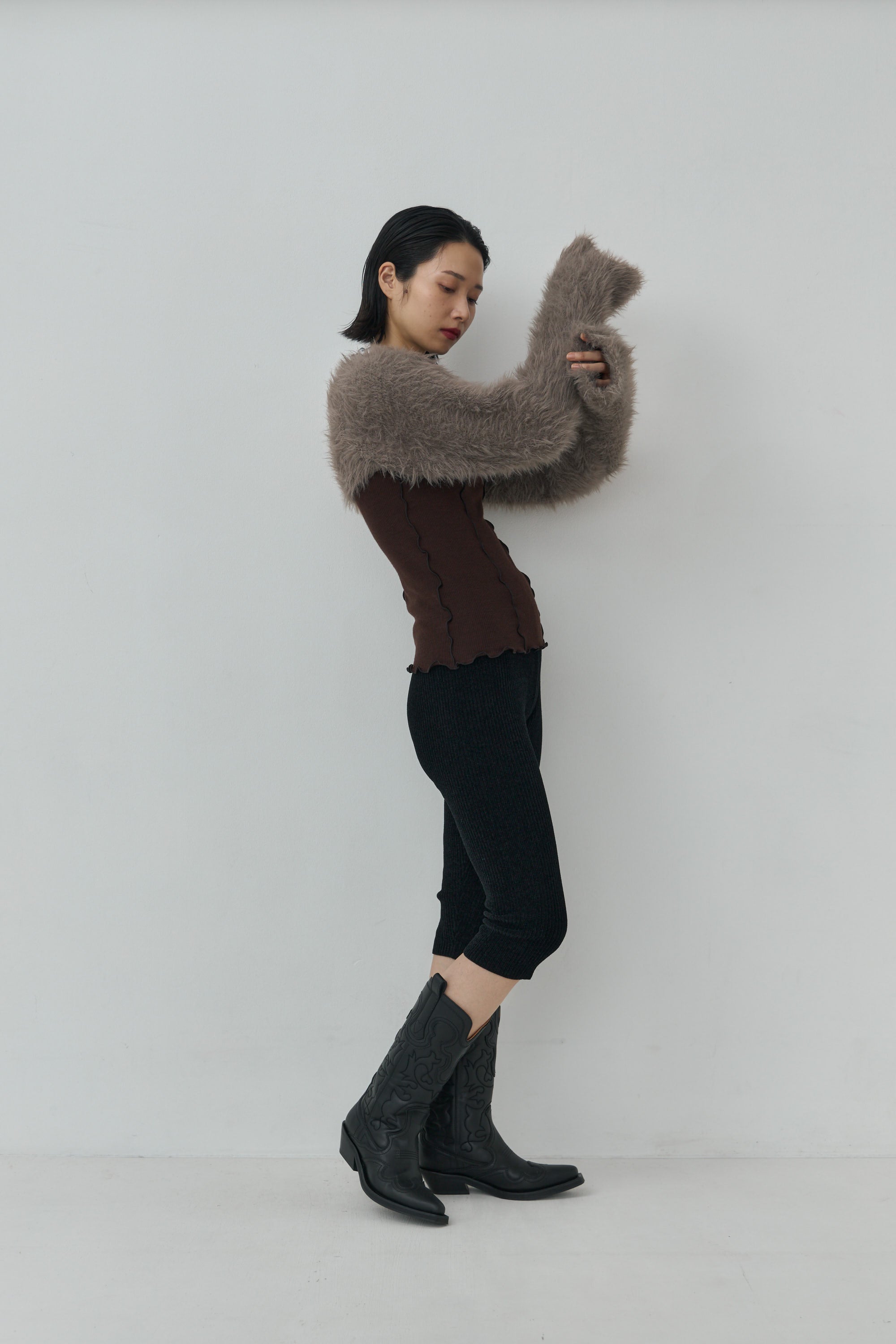 最終値下げ　Mediam Knit Half Pants 完売　ニットパンツ Mediam Knit Half Pants・Gray - tity
