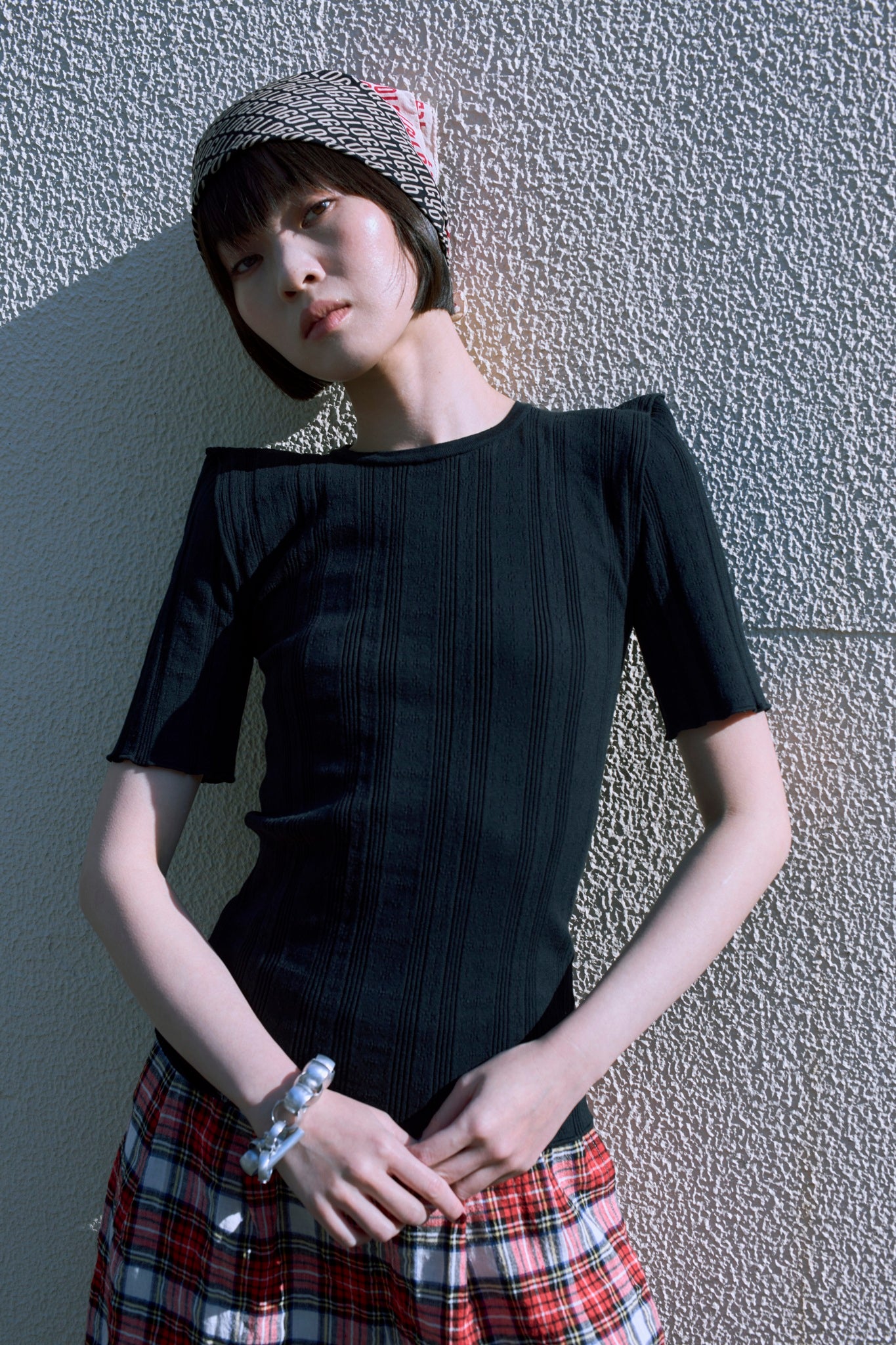 Mediam Eyelet Shoulder Knit Top アイレットニット Eyelet Shoulder Knit Top – Mediam
