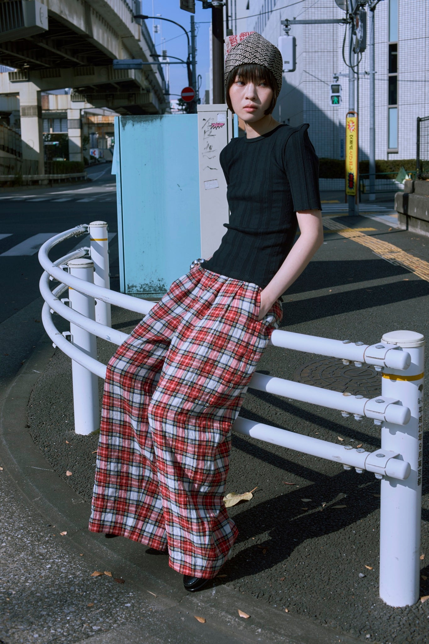 Linen Check Pants – Mediam