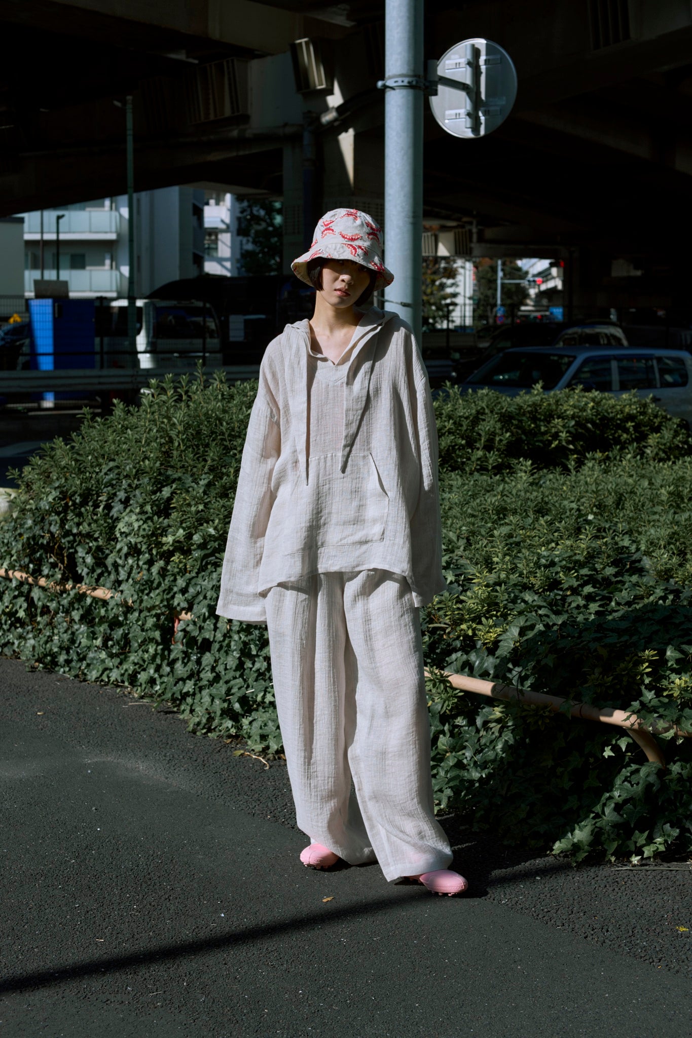 Sheer Linen Hoodie – Mediam