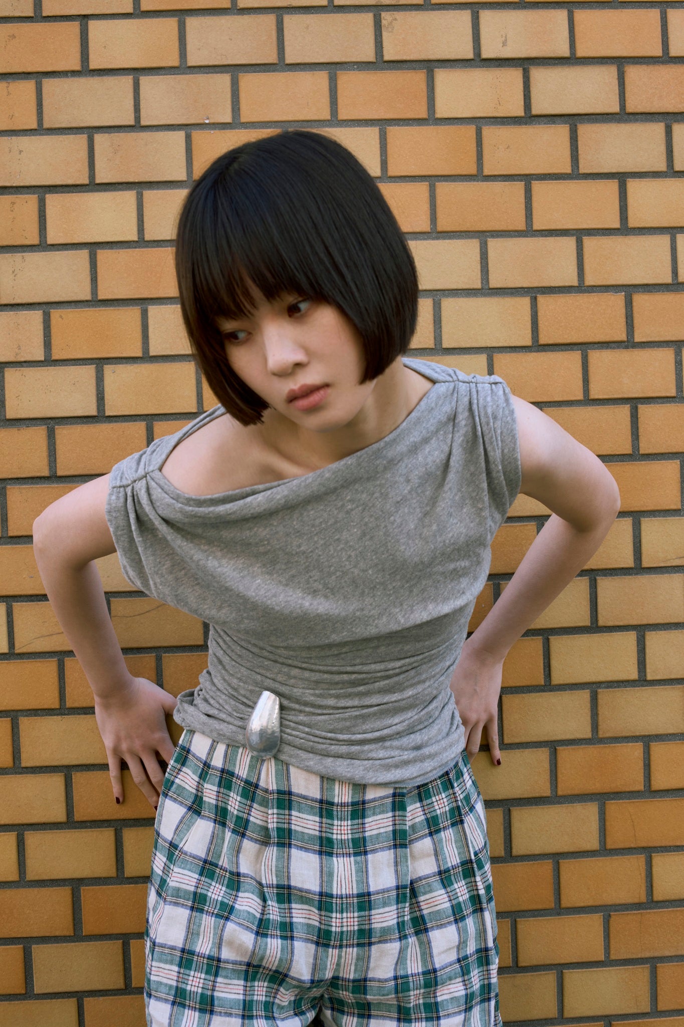 mediam / Gather Drape Tops 新品未使用 Gather Drape Tops – Mediam
