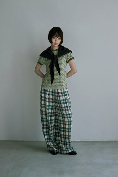 画像をギャラリービューアに読み込む, 【予約商品】Linen Check Pants【6月中旬～下旬発送予定】
