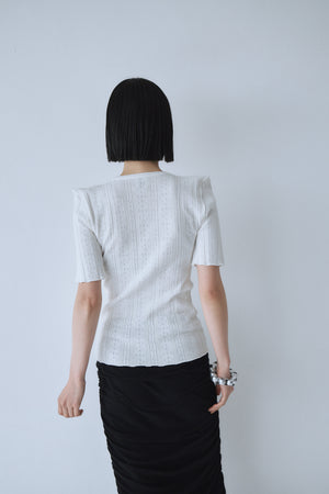 Eyelet Shoulder Knit Top