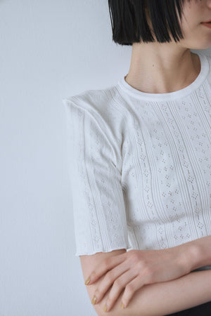 Eyelet Shoulder Knit Top
