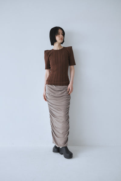 画像をギャラリービューアに読み込む, Eyelet Shoulder Knit Top
