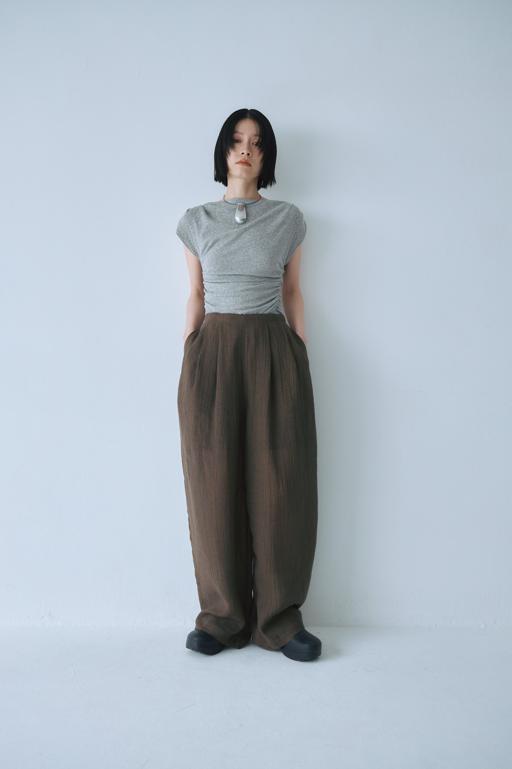 パンツ Mediam MD10-0019 パンツ Mediam MD10-0019 パンツ Mediam MD10-0019 Sheer Linen Pants