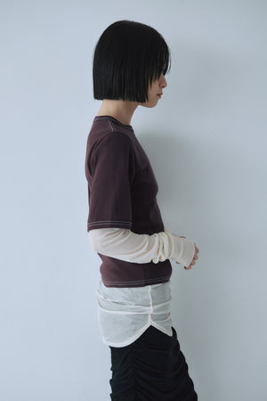 Stitch Tee & Sheer Top