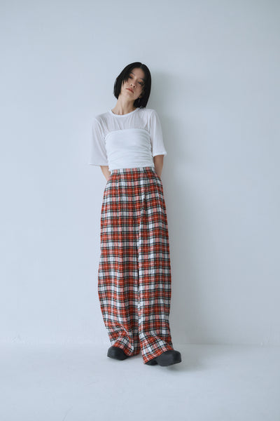 画像をギャラリービューアに読み込む, 【予約商品】Linen Check Pants【6月中旬～下旬発送予定】
