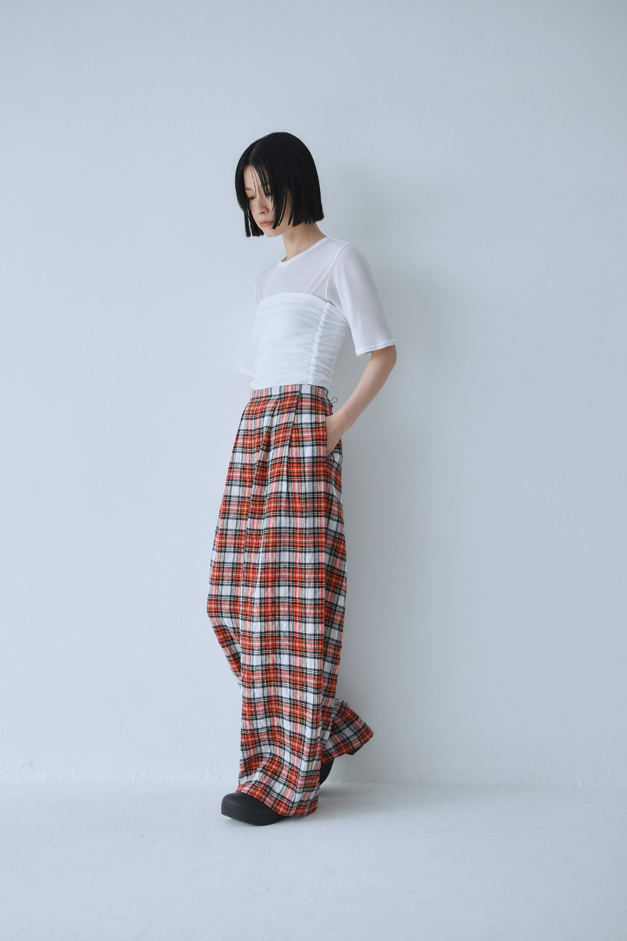 Linen Check Pants – Mediam