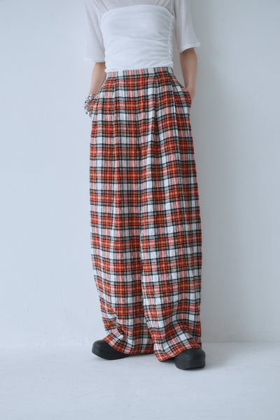 画像をギャラリービューアに読み込む, 【予約商品】Linen Check Pants【6月中旬～下旬発送予定】
