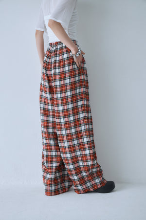【予約商品】Linen Check Pants【6月中旬～下旬発送予定】