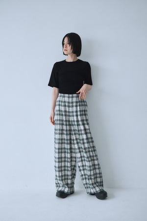 【予約商品】Linen Check Pants【6月中旬～下旬発送予定】