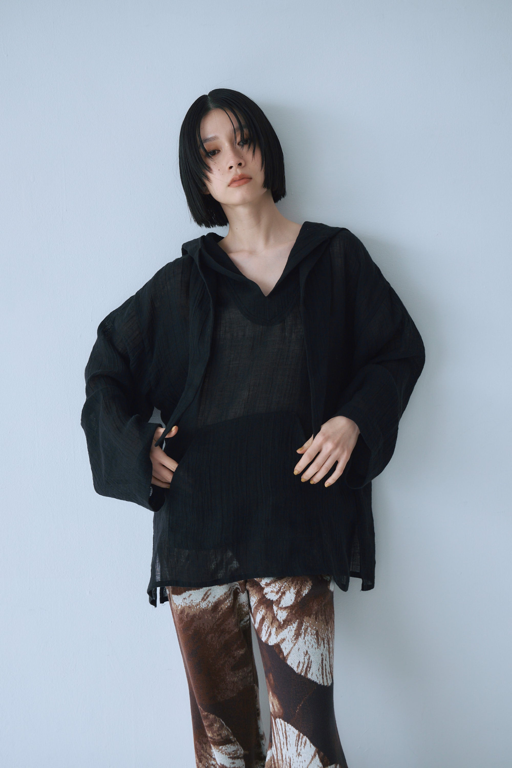 Sheer Linen Hoodie – Mediam