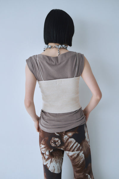 画像をギャラリービューアに読み込む, Ｍelange Knit Bustier
