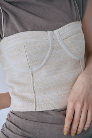 Ｍelange Knit Bustier