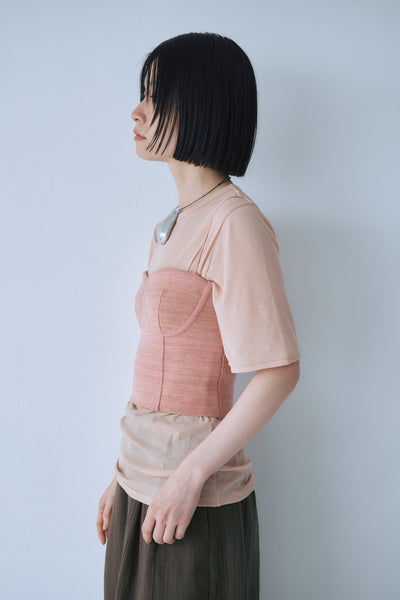 画像をギャラリービューアに読み込む, Ｍelange Knit Bustier
