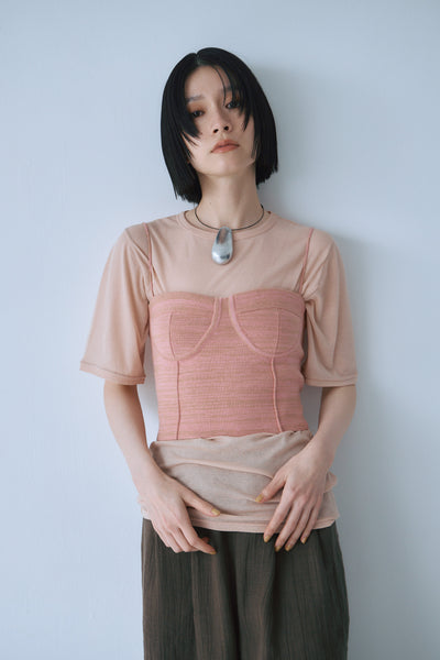 画像をギャラリービューアに読み込む, Ｍelange Knit Bustier
