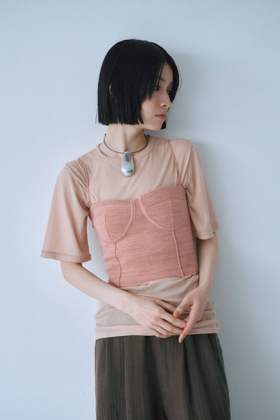 画像をギャラリービューアに読み込む, Ｍelange Knit Bustier
