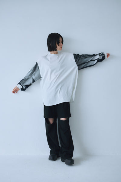 画像をギャラリービューアに読み込む, Memories Sleeve Rib Long Tee
