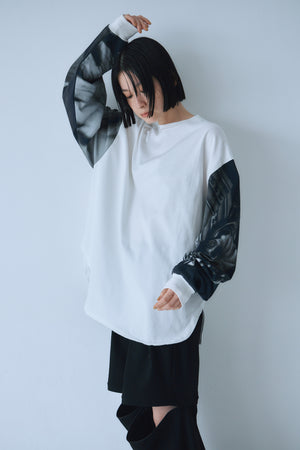 Memories Sleeve Rib Long Tee