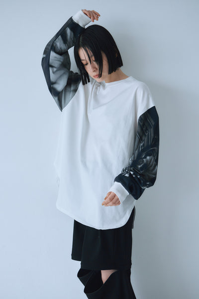 画像をギャラリービューアに読み込む, Memories Sleeve Rib Long Tee
