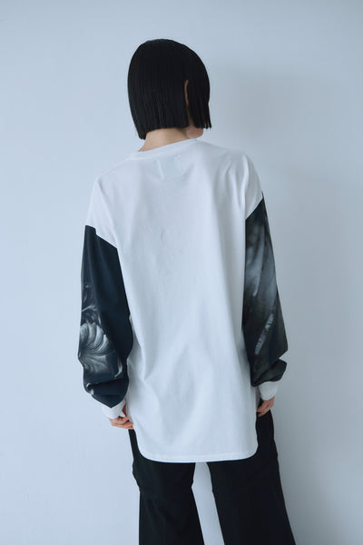 画像をギャラリービューアに読み込む, Memories Sleeve Rib Long Tee
