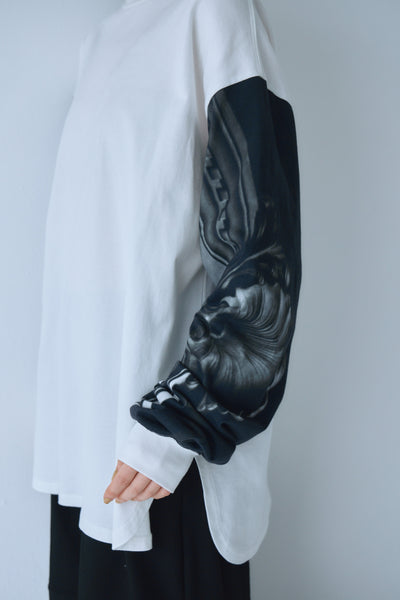 画像をギャラリービューアに読み込む, Memories Sleeve Rib Long Tee
