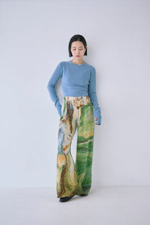 Melting Colors Jacquard Wide Pants