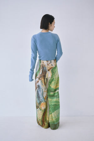 Melting Colors Jacquard Wide Pants