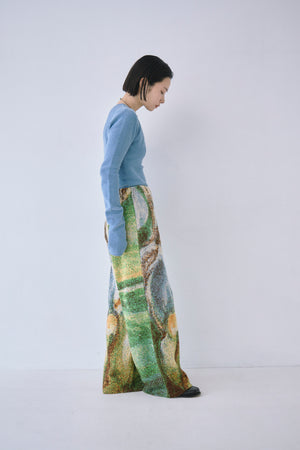 Melting Colors Jacquard Wide Pants
