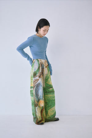 Melting Colors Jacquard Wide Pants